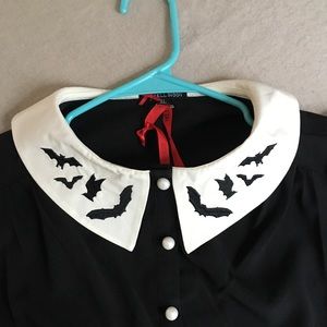 Hell Bunny Full Moon bat silhouette blouse